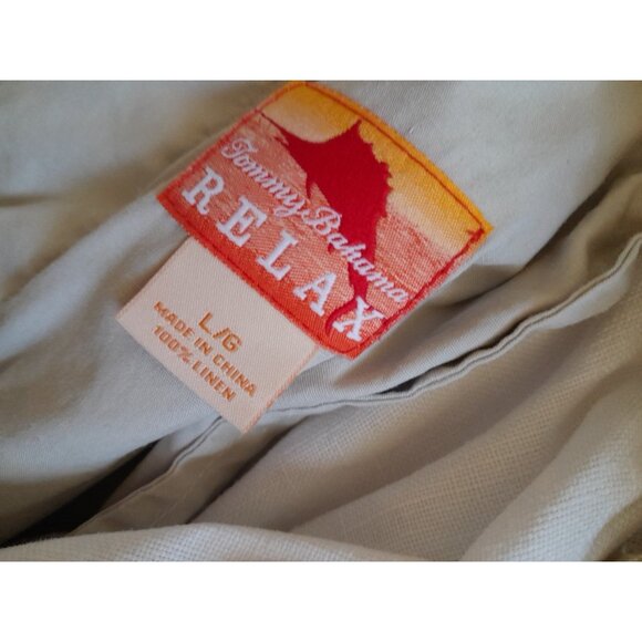 Tommy Bahama Relax Mens Size Large Vacation Casual Preppy Beach Linen Trousers - Picture 4 of 8